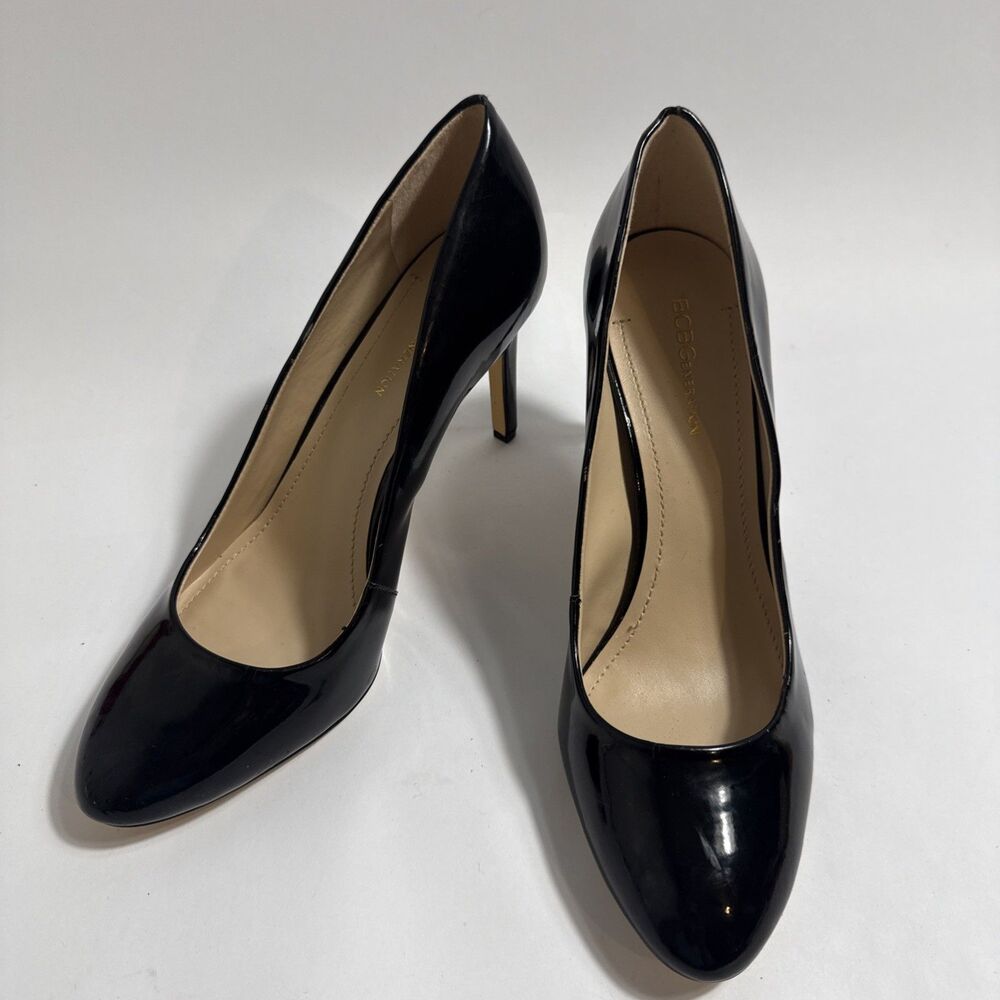 BCB Generation Bessie Dress Shoes Womens 9.5 M Black 3.75” Heels Patent Leather